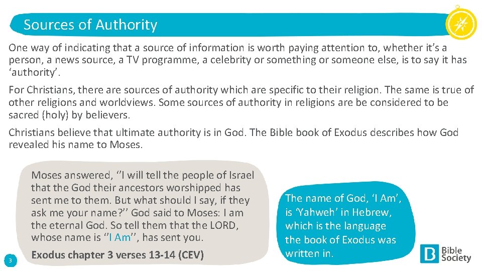 Sources of Authority One way of indicating that a source of information is worth