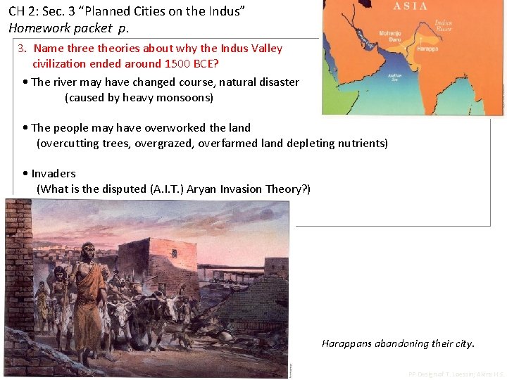 CH 2: Sec. 3 “Planned Cities on the Indus” Homework packet p. 3. Name