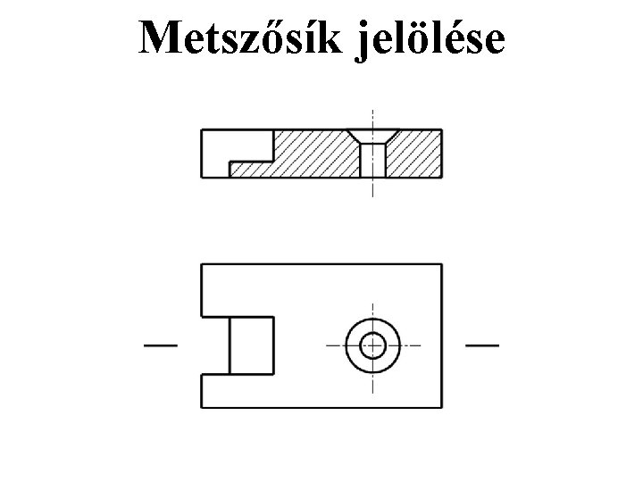 Metszősík jelölése Metszősík jelölése