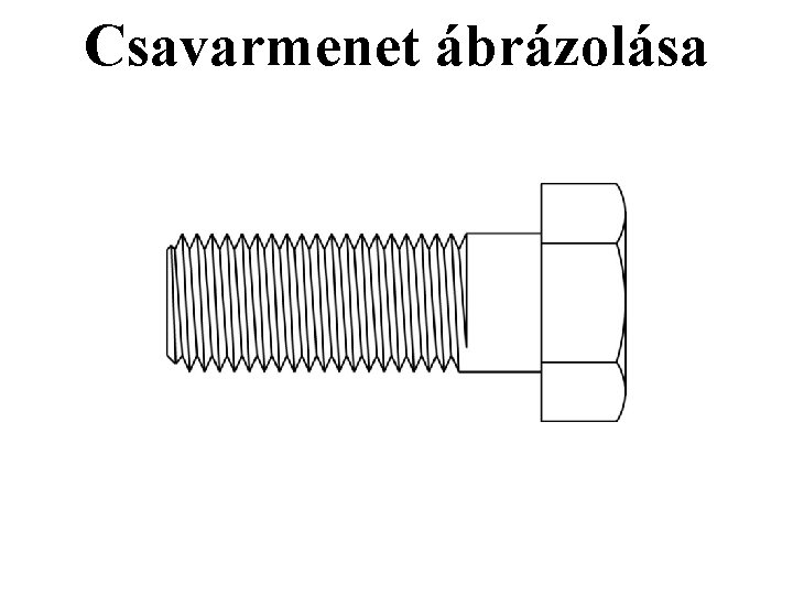 Csavarmenet ábrázolása Csavarmenet ábrázolása