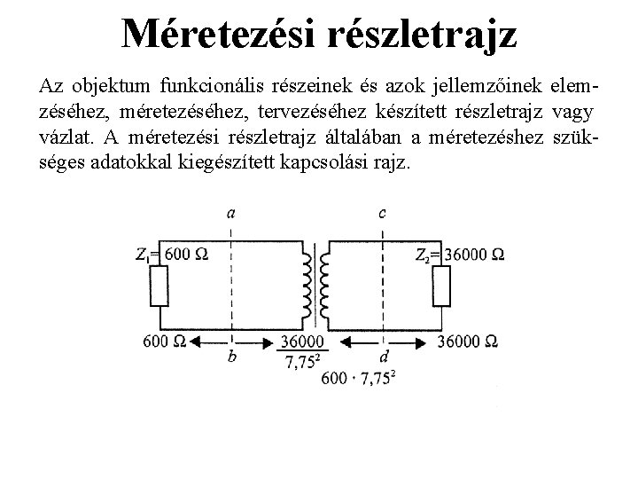 Méretezési részletrajz Az objektum funkcionális részeinek és azok jellemzőinek elemzéséhez, méretezéséhez, tervezéséhez készített részletrajz Méretezési részletrajz Az objektum funkcionális részeinek és azok jellemzőinek elemzéséhez, méretezéséhez, tervezéséhez készített részletrajz