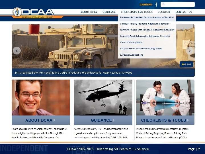 DCAA 1965 -2015: Celebrating 50 Years of Excellence Page | 9 