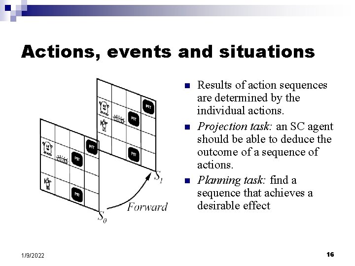 Actions, events and situations n n n 1/9/2022 Results of action sequences are determined