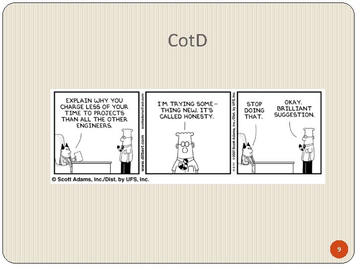Cot. D 9 Cot. D 9