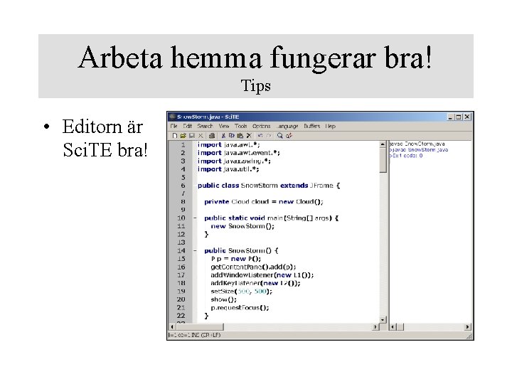 Arbeta hemma fungerar bra! Tips • Editorn är Sci. TE bra! 