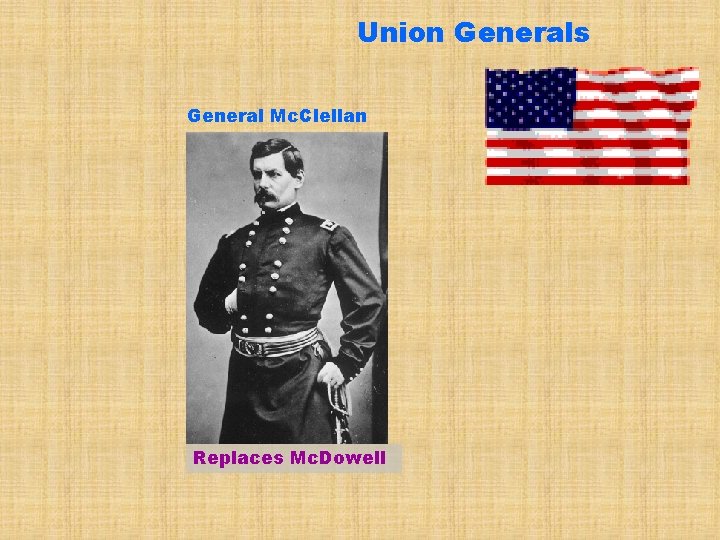 Union Generals General Mc. Clellan Replaces Mc. Dowell 