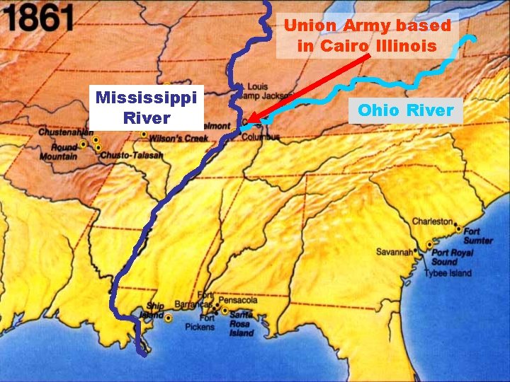 Union Army based in Cairo Illinois Mississippi River Ohio River 