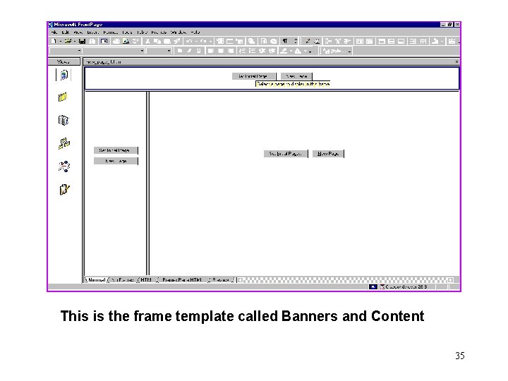 This is the frame template called Banners and Content 35 