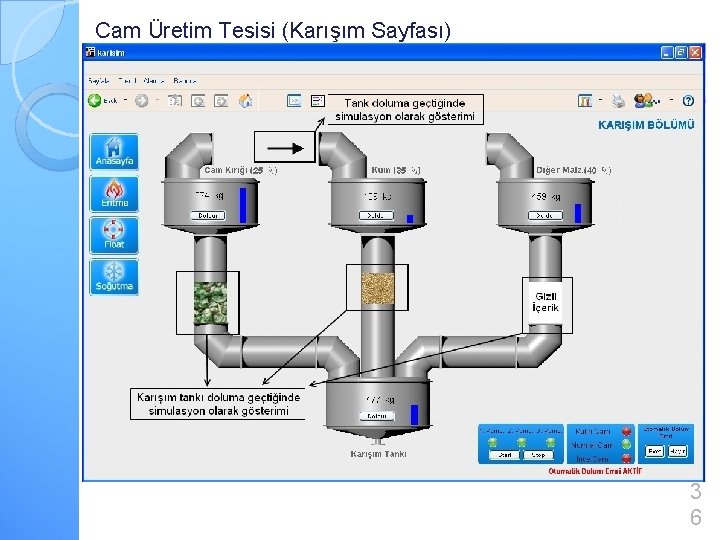 Cam Üretim Tesisi (Karışım Sayfası) 3 6 