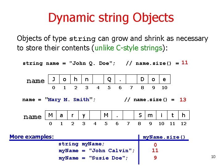 Using Classes and Function Members An Introduction to