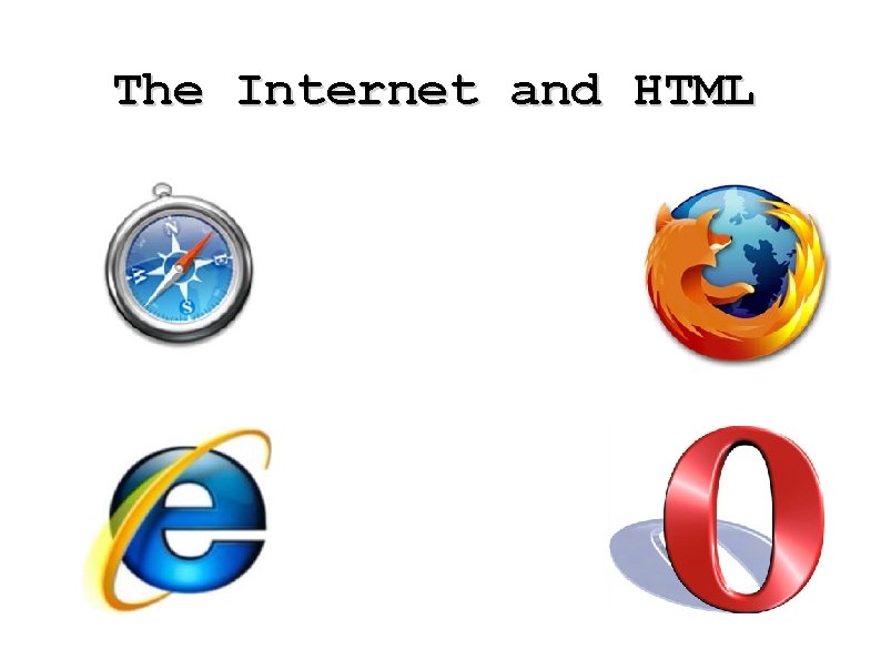 The Internet and HTML 