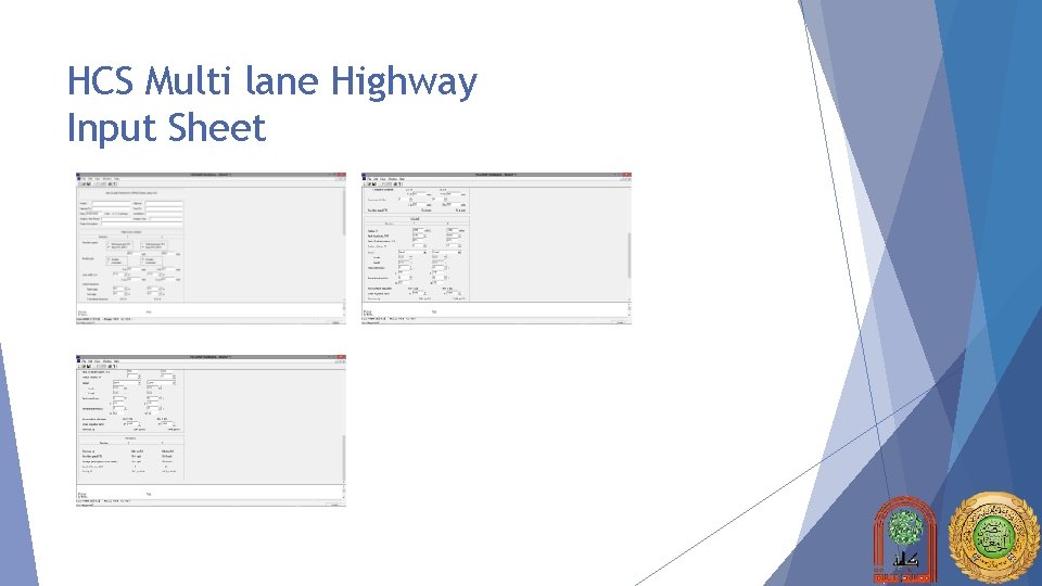 HCS Multi lane Highway Input Sheet 