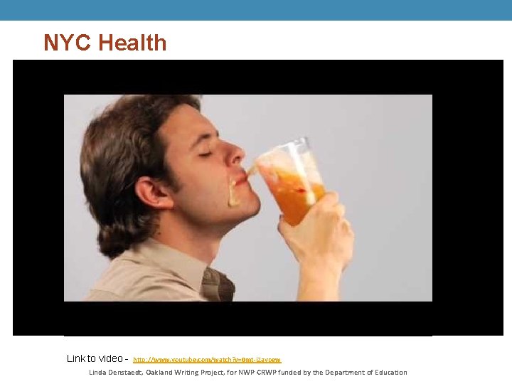 NYC Health Link to video - http: //www. youtube. com/watch? v=0 mt-i 2 aypew