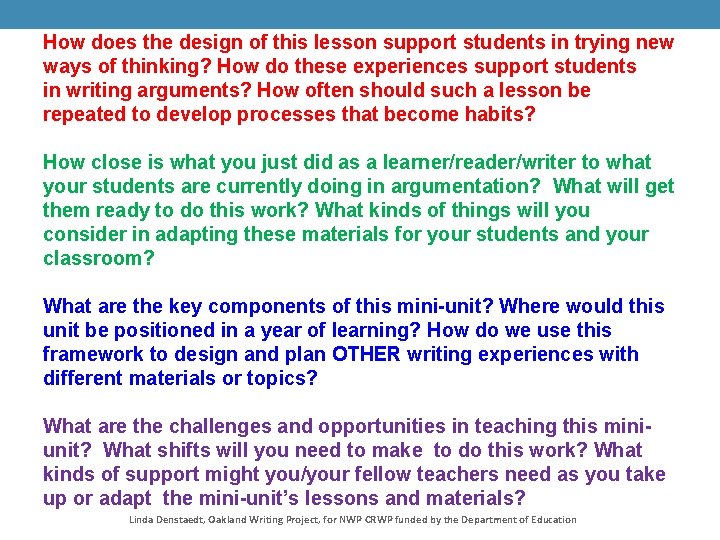 How does the design of this lesson support students in trying new ways of