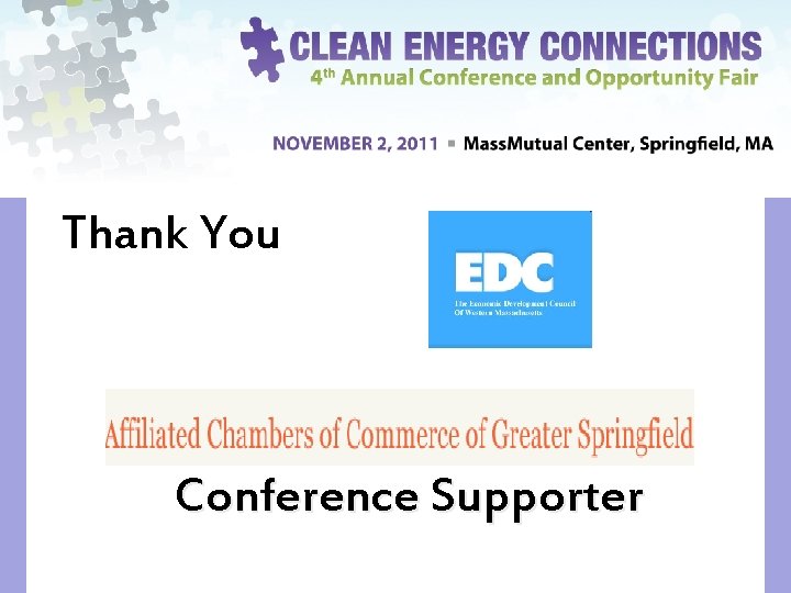 Thank You Conference Supporter 