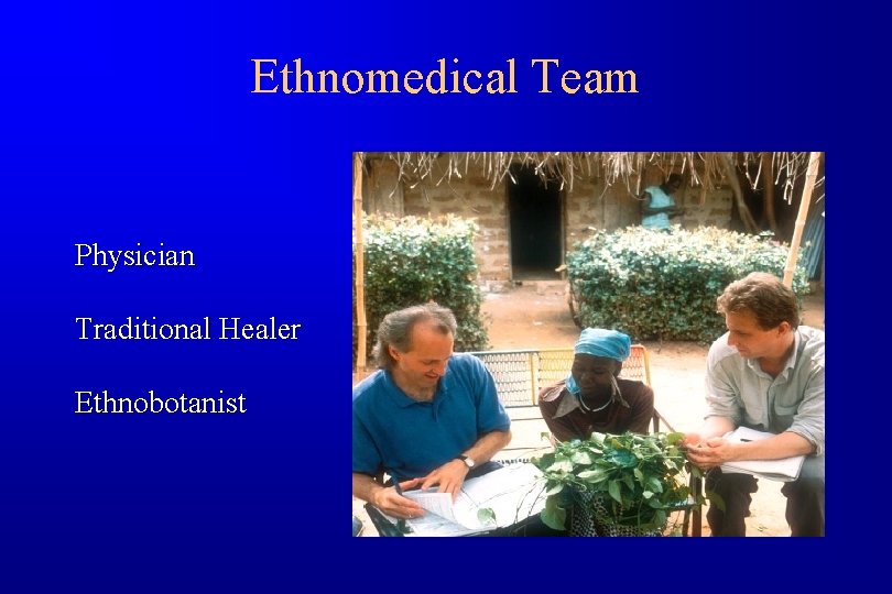 Ethnomedical Team Physician Traditional Healer Ethnobotanist 