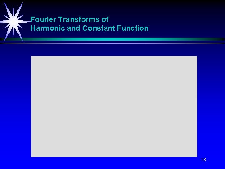 Fourier Transforms of Harmonic and Constant Function 18 Fourier Transforms of Harmonic and Constant Function 18