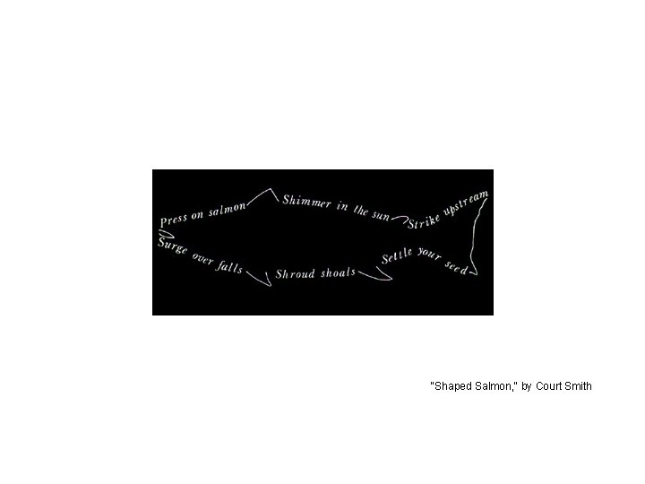 "Shaped Salmon, " by Court Smith 