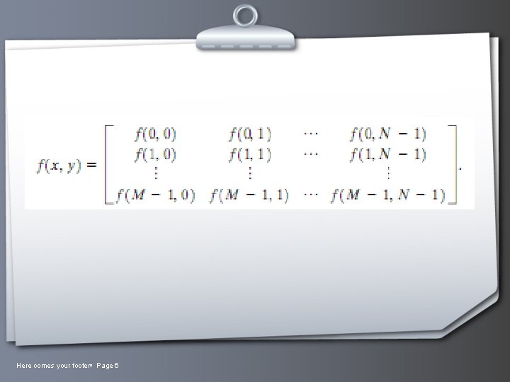 Here comes your footer Page 6 