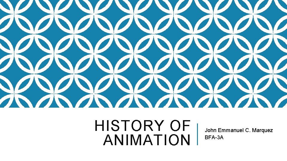 HISTORY OF ANIMATION John Emmanuel C. Marquez BFA-3 A 