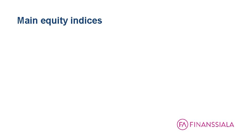 Main equity indices 