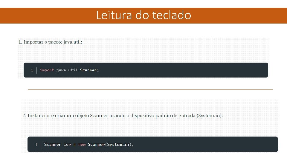 Leitura do teclado 