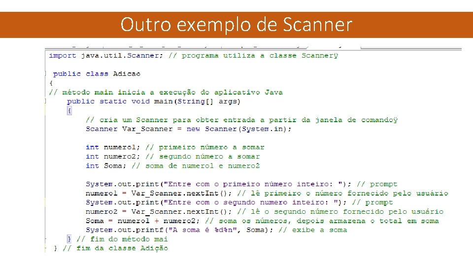 Outro exemplo de Scanner 