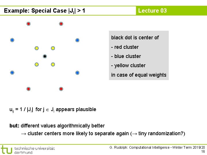 Example: Special Case |Ji| > 1 Lecture 03 black dot is center of -