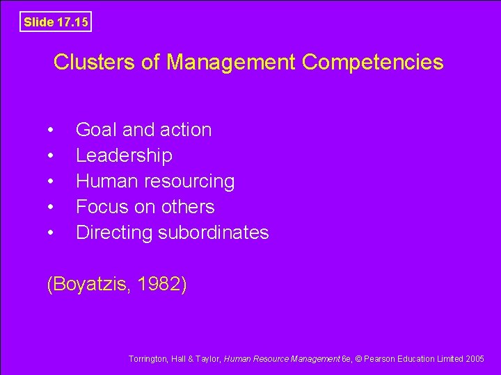 Slide 17. 15 Clusters of Management Competencies • • • Goal and action Leadership