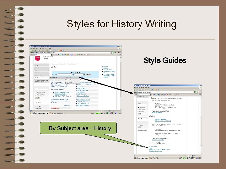 Styles for History Writing Style Guides By Subject area - History 