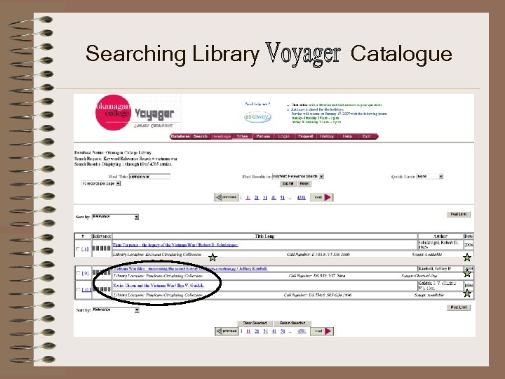 Searching Library Catalogue 