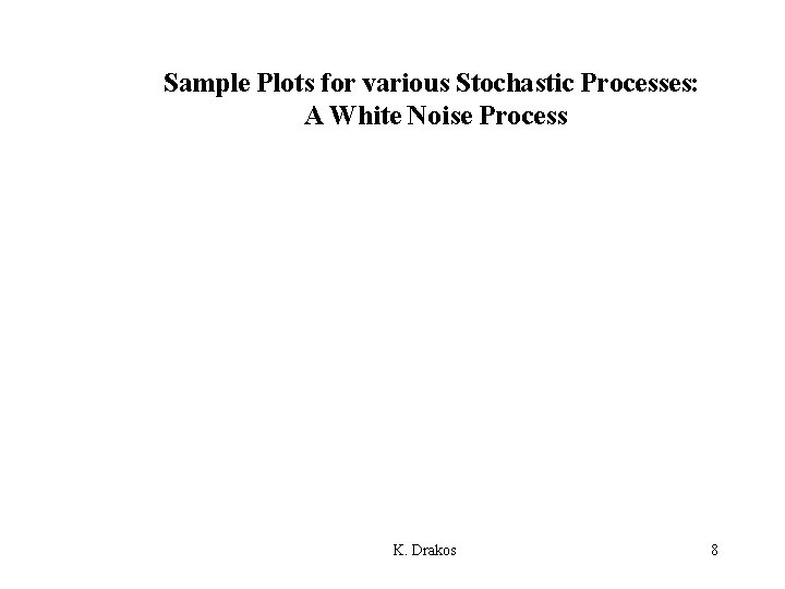 Sample Plots for various Stochastic Processes: A White Noise Process K. Drakos 8 Sample Plots for various Stochastic Processes: A White Noise Process K. Drakos 8
