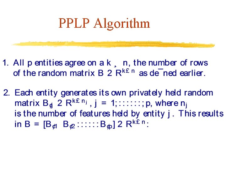 PPLP Algorithm 