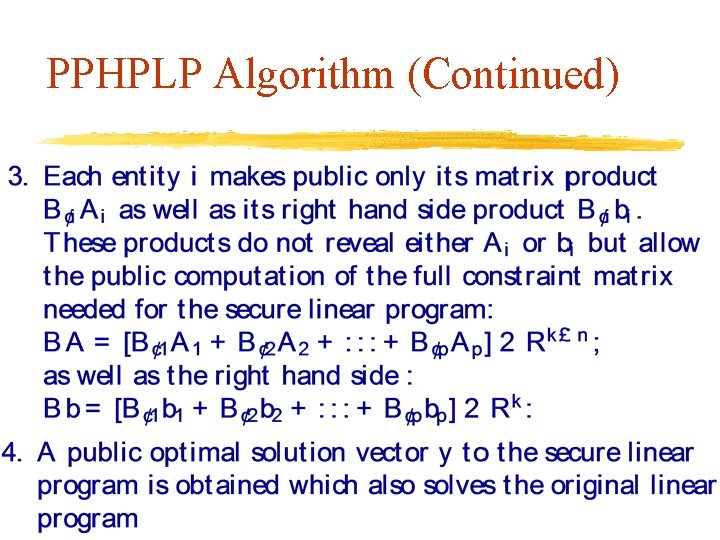 PPHPLP Algorithm (Continued) 