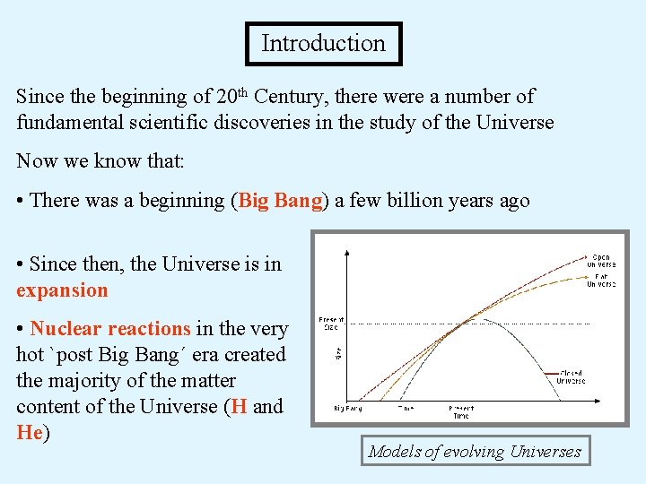 Introduction Since the beginning of 20 th Century, there were a number of fundamental