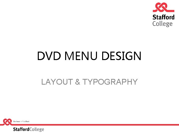 DVD MENU DESIGN LAYOUT & TYPOGRAPHY 