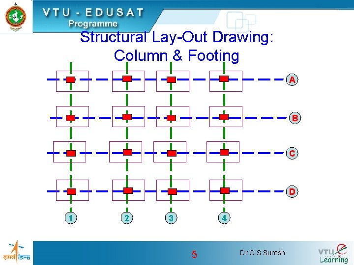 Structural Lay-Out Drawing: Column & Footing A B C D 1 2 3 4