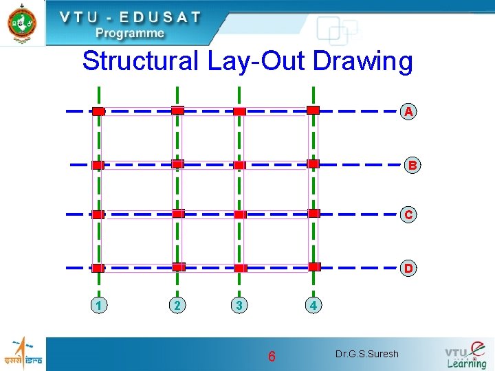 Structural Lay-Out Drawing A B C D 1 2 3 4 6 Dr. G.