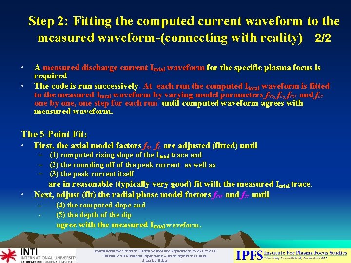 Step 2: Fitting the computed current waveform to the measured waveform-(connecting with reality) 2/2