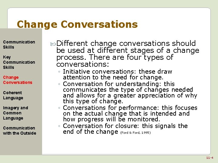 Change Conversations Communication Skills Key Communication Skills Change Conversations Coherent Language Imagery and Common