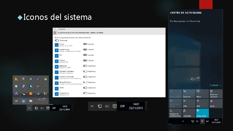 Iconos del sistema Iconos del sistema