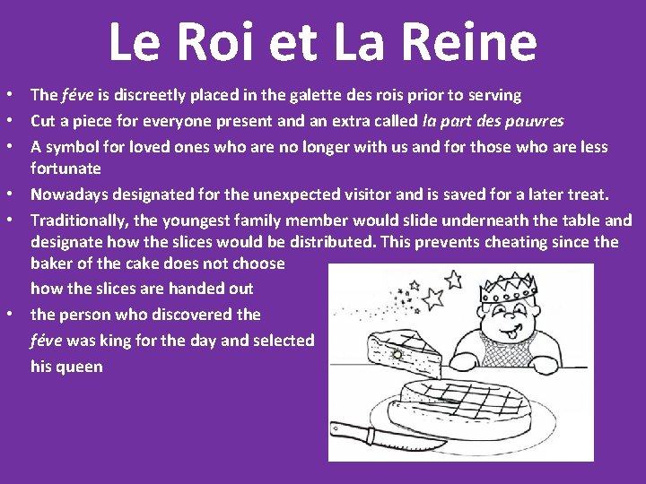 Le Roi et La Reine • The féve is discreetly placed in the galette