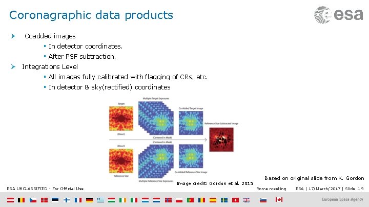 Coronagraphic data products Ø Coadded images § In detector coordinates. § After PSF subtraction.