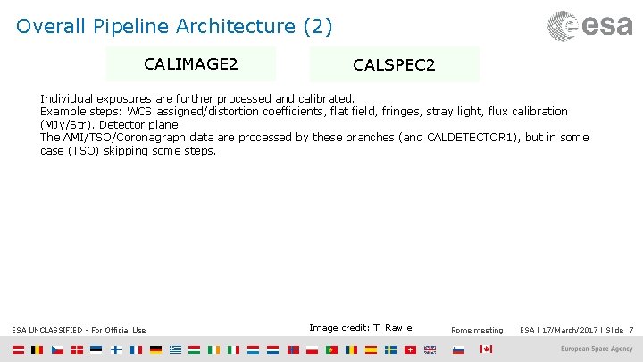 Overall Pipeline Architecture (2) CALIMAGE 2 CALSPEC 2 Individual exposures are further processed and