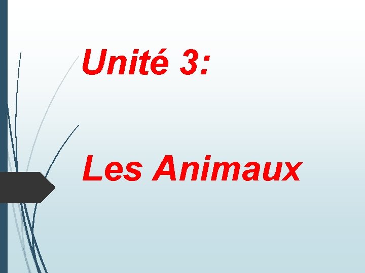 Unité 3: Les Animaux 