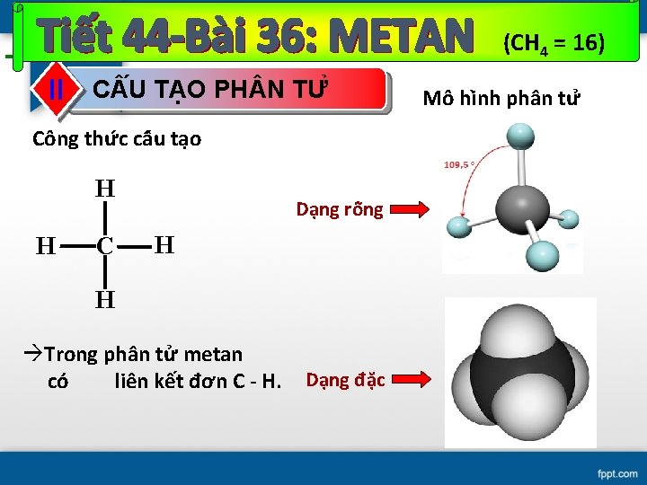 (CH 4 = 16) II C U TA O PH N TƯ Công thư