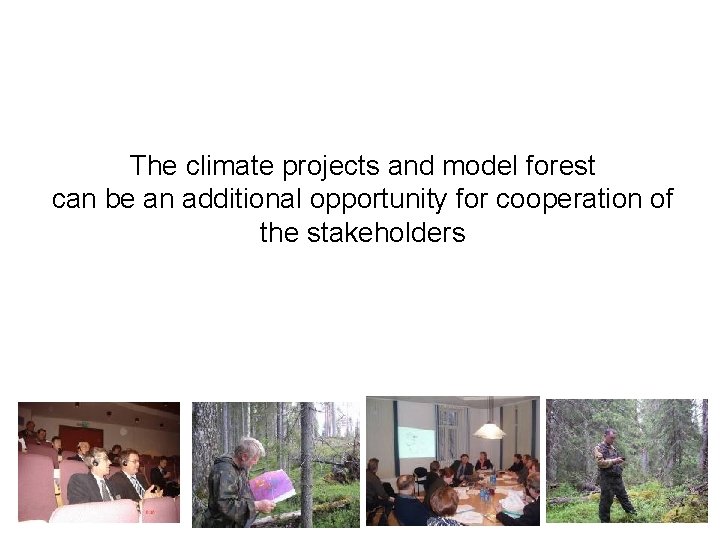 The climate projects and model forest can be an additional opportunity for cooperation of