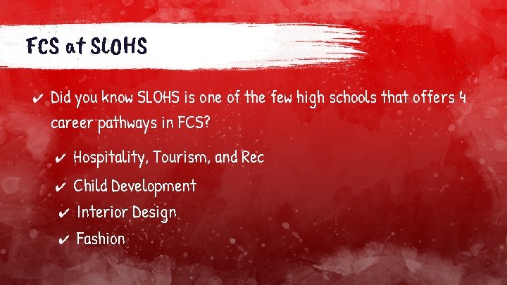 FCS at SLOHS ✔ Did you know SLOHS is one of the few high