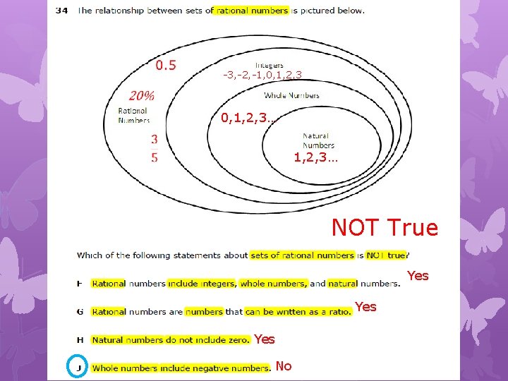 -3, -2, -1, 0, 1, 2, 3… NOT True Yes Yes No 