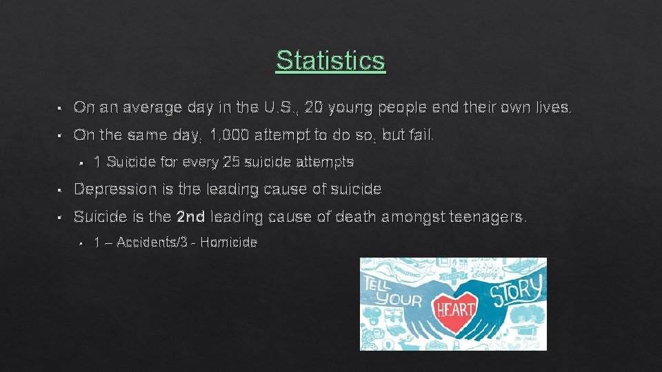 Statistics § On an average day in the U. S. , 20 young people